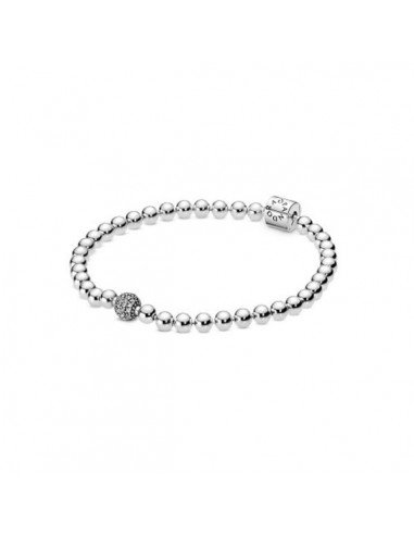 Bracelet Pandora en perles et pavés.