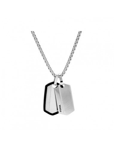 Collier Chevron en acier inoxydable Fossil.