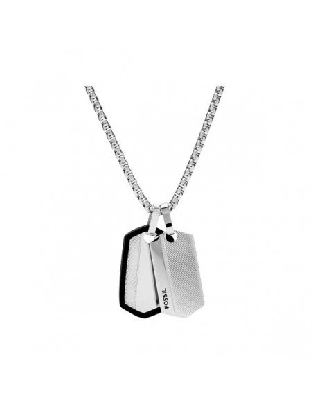 Collier Chevron en acier inoxydable Fossil.