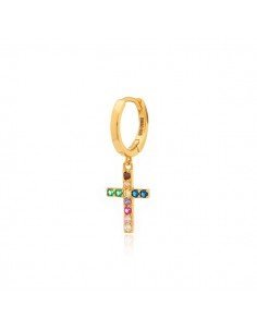 AGATHA PIERCING MINI CRUZ MULTICOLOR TOM OURO