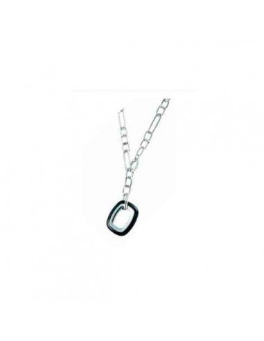FOSSIL STAINLESS STEEL PENDANT WITH BLACK DETAILS RF 83879040