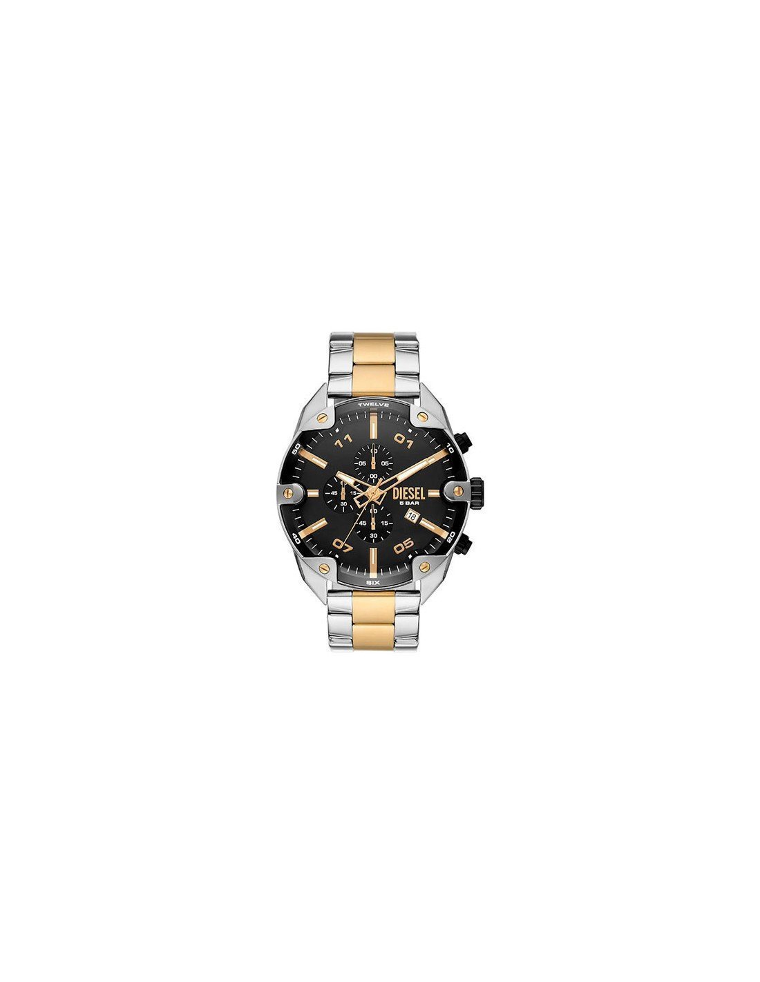 Spiked Tone Black Two Cone Watch Diesel