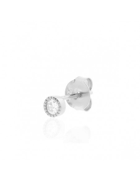Agatha Paris Mini Brincos de Tom de Prata Grainetti.