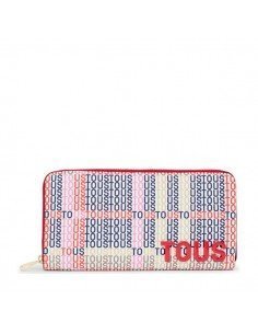 Tous Beige and Red Wallet Cecilia