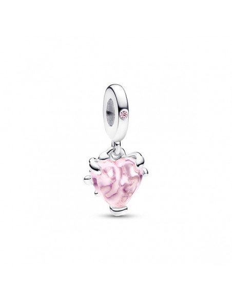 Pandora Ciondolo Albero della Famiglia Cuore e Cuore Rosa.