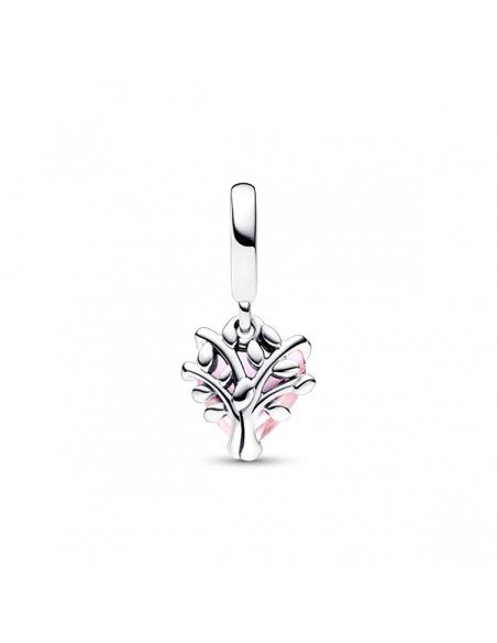Pandora Charm Anhänger Stammbaum Herz und rosa Herz.