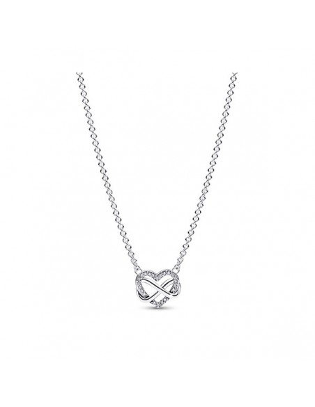 Pandora Collar Corazon Infinito Brillante.