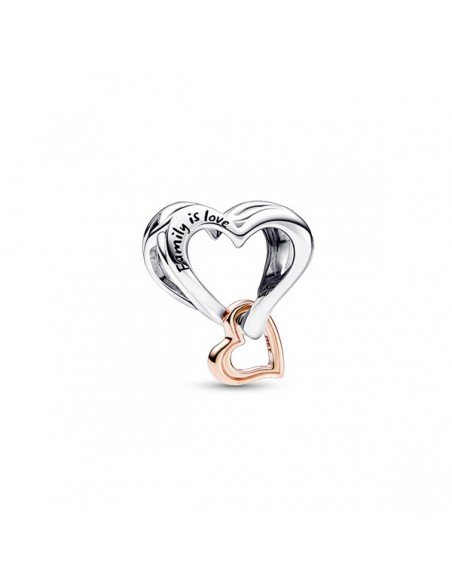 Pandora Infinity Heart Charm Two Tone Filigree.