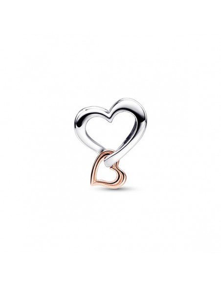 Pandora Infinity Heart Charm Two Tone Filigree.