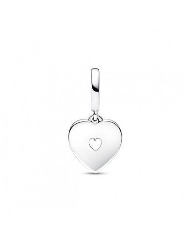 Pandora Charm Doppelherz-Anhänger Cashew Weiß