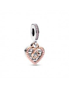 Pandora Charm Colgante Doble Corazón Infinito En Dos Tonos en www.samparfums.es