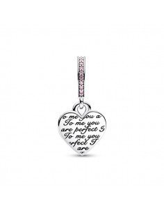 Pandora Charm Double Heart Unendlichkeit Anhänger in zwei Tönen 2