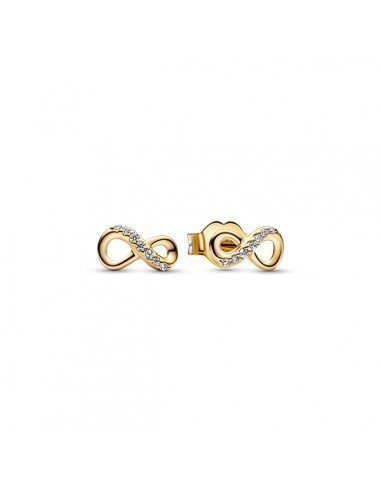 Orecchino con bottone Infinity Pandora Shine