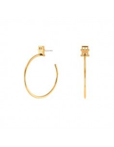 Brincos de argola com banho de ouro Tommy Hilfiger