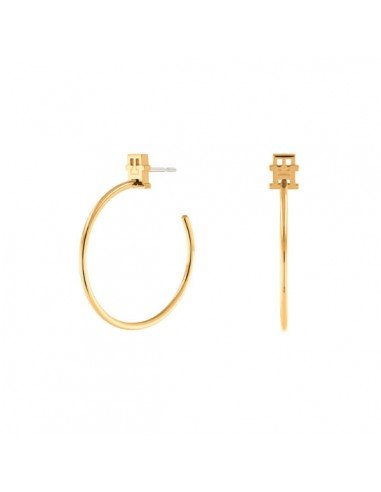Brincos de argola com banho de ouro Tommy Hilfiger