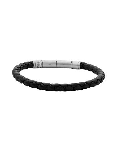 Fossil Bracelet tressé en cuir brun Vintage Casual