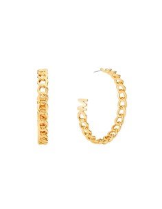 Orecchini a cerchio e catena placcati oro Michael Kors