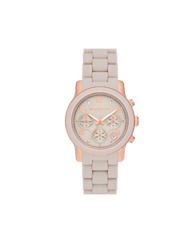 MICHAEL KORS RUNWAY WATCH IN ROSE GOLD TONE AND SILICONE STRAP RF MK7386