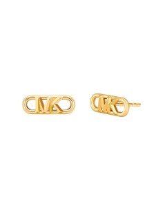 Brincos banhados a ouro Michael Kors com logótipo MK