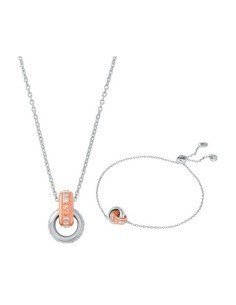 Michael Kors Interlocking Circles Necklace and Bracelet Set