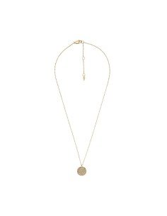Collier fossile pour femme en ton or avec pierres en zircone 2