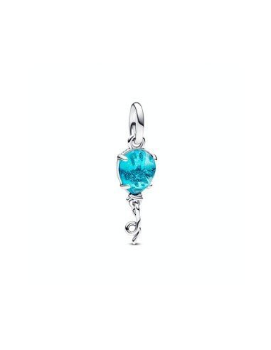 Pandora Charm Blauer Kristall Globus Anhänger
