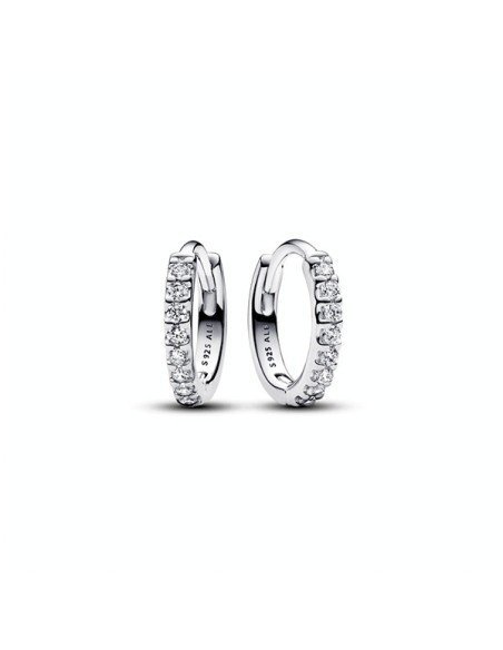 Pandora Pendientes de aro en plata y con circonitas