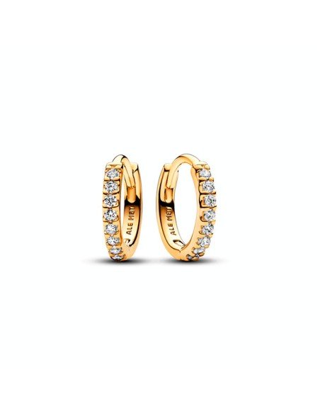 Pandora Gold plattierte Ohrringe mit Zirkonia Steinen