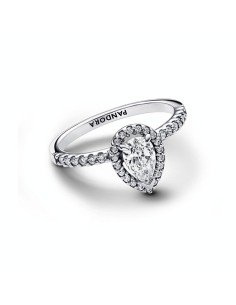 Pandora Bague en argent plaqué Halo brillant coupe poire 2