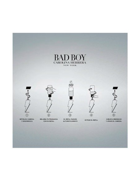 Carolina Herrera Bad Boy Eau de toilette ricarica di profumo