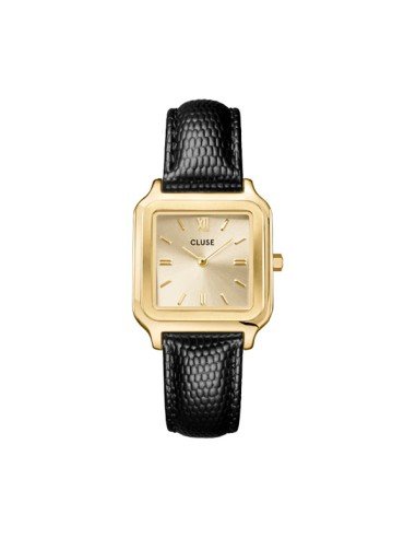 CLUSE GRACIEUSE PETITE WATCH WITH BLACK AND GOLD LEATHER STRAP CW11903