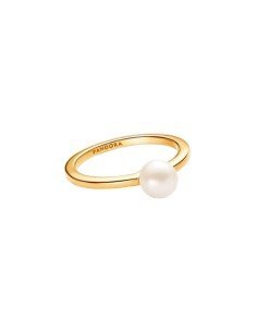 Anello Pandora placcato in oro con perla d'acqua dolce 2