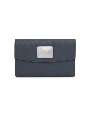 Tous billetera grande flap gris oscuro de la colección Lucia