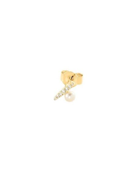Mini piercing Mix & Match Agatha pérola em prata de lei e banhado a ouro