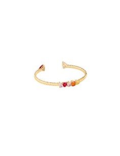 Pulsera rígida abierta Agatha de la colección Vague con baño de oro