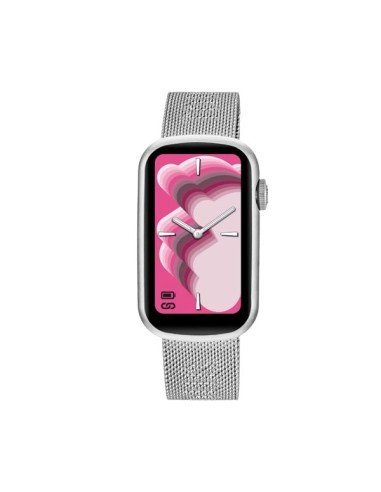 Relógio inteligente Tous com bracelete em aço e caixa em malha T de alumínio 3000132500