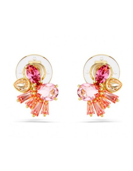 Comprar Brincos Swarovski com pedras preciosas em tom dourado - Elegance and Sparkle | Sam Parfums