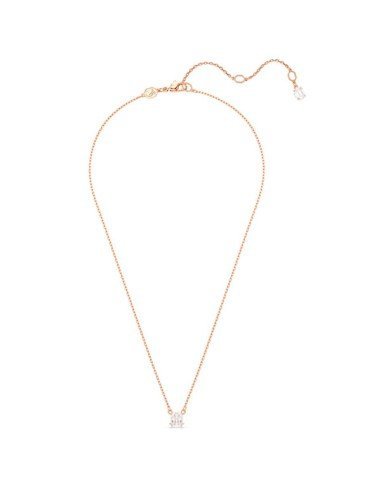 Pendentif Stilla Swarovski - Taille carrée en plaqué or rose - Cadeau élégant chez Samparfums.fr