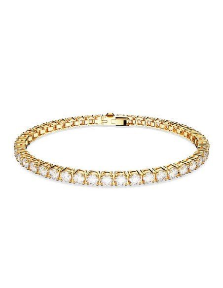 Swarovski Matrix Tennis-Armband, goldfarben - Eleganz und Glanz
