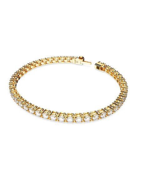 Swarovski Matrix Tennis-Armband, goldfarben - Eleganz und Glanz