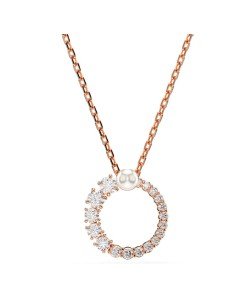 Swarovski Matrix Pendant with Crystal Pearl and Rose Gold Plating
