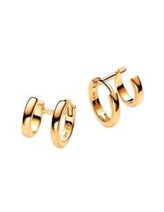 Pendientes de Aro Abrazo Doble | Elegancia en Plata de Ley | Joyería