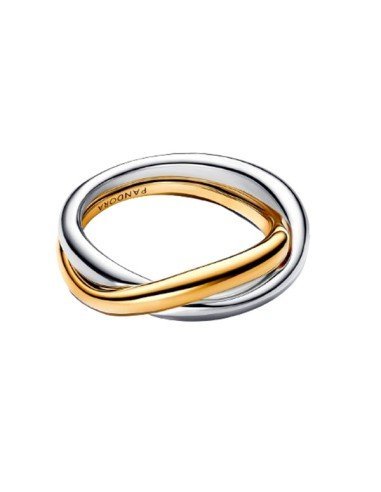 Pandora Two Tone Interlocking Ring - Fusion of Elegance | Sam Parfums kaufen
