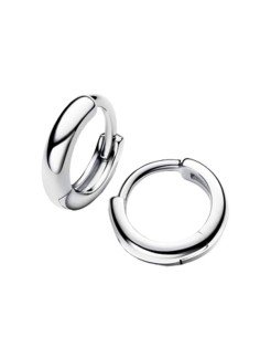PANDORA Petites boucles d'oreilles rondes en argent sterling : Elégance minimaliste : Samparfums