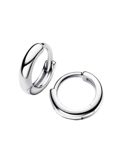 PANDORA Petites boucles d'oreilles rondes en argent sterling : Elégance minimaliste : Samparfums