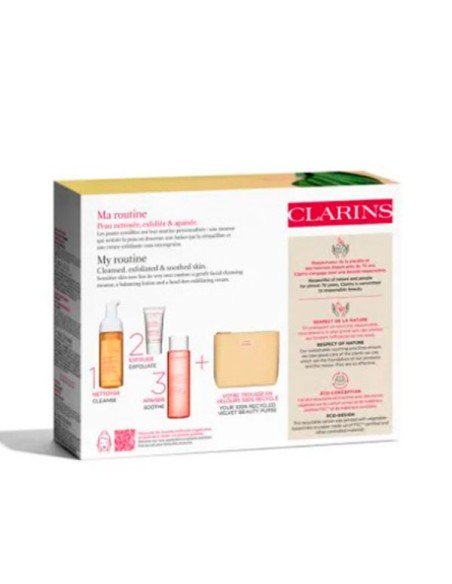 Estuche Clarins My Cleansing Essentials Piel Sensible - Mousse, Loción y Peeling | Samparfums