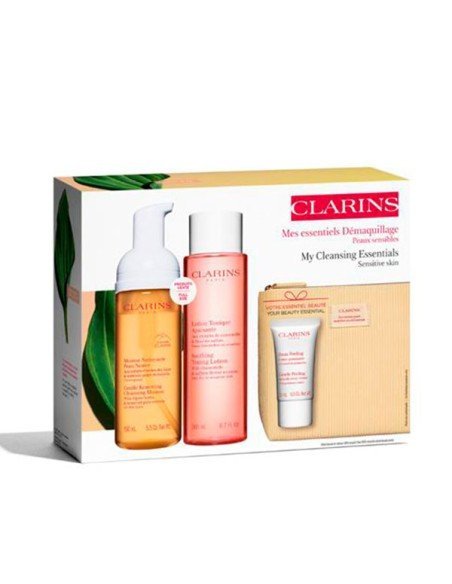 Estuche Clarins My Cleansing Essentials Piel Sensible - Mousse, Loción y Peeling | Samparfums
