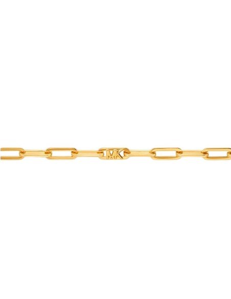 Pulseira de corrente de elos em latão banhado a metais preciosos com o logótipo Empire