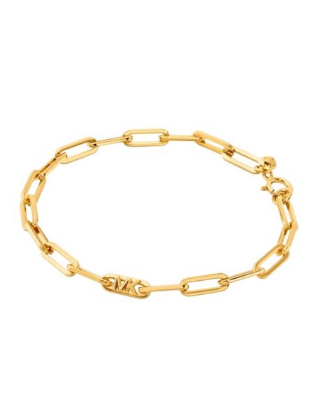 Pulseira de corrente de elos em latão banhado a metais preciosos com o logótipo Empire