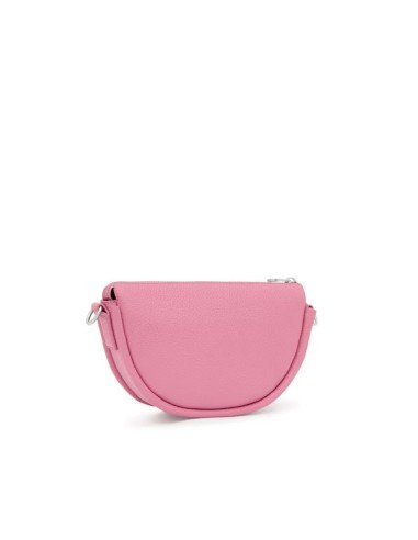 Tous Medium Pink Dark Leather Shoulder Bag TOUS Miranda | Elegance and Style at Sam Parfums